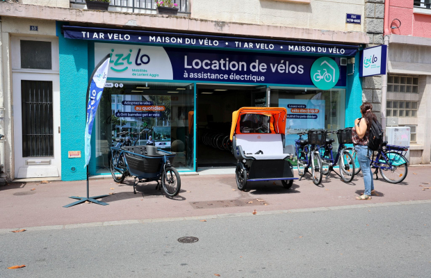 Maison du vélo Izilo dans le centre-ville de Lorient (Morbihan)