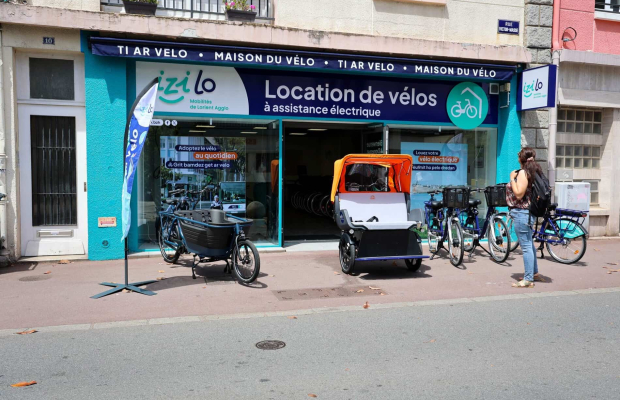 Maison du vélo Izilo dans le centre-ville de Lorient (Morbihan)