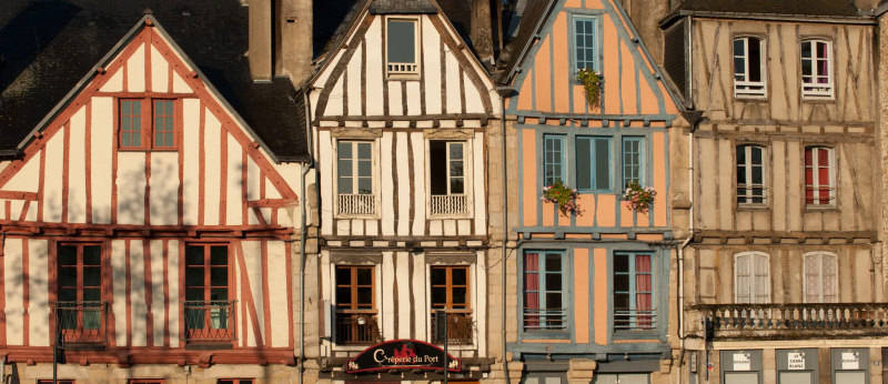 Maisons à colombage de la rue du Port à Vannes (Morbihan)