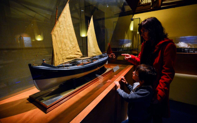 Maquette de bateau au musée national de la Marine de Port-Louis (Morbihan)