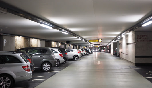Parking souterrain à Lorient.