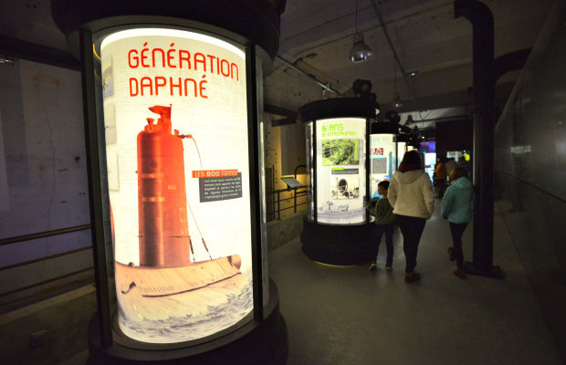 Muséographie du musée sous-marin Flore S645 à Lorient La Base (Morbihan)