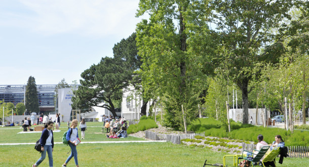 Le Parc Jules Ferry dans le centre-ville de Lorient.