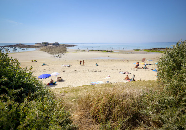 La plage du Fort-Bloqué à Guidel-Plages.