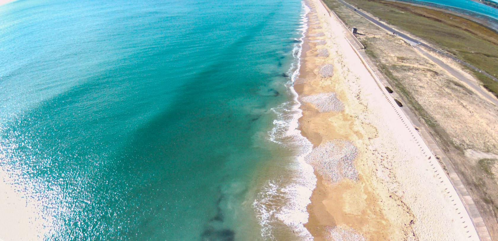 Vue aérienne sur la presqu'île de Gâvres