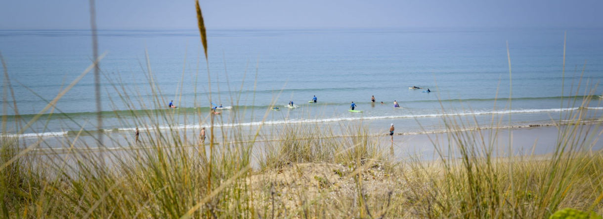 La plage du Loch à Guidel-Plages, très prisée des surfeurs.