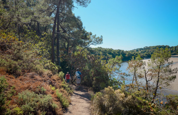 Sentier côtier de randonnée le long de la Laïta, à Guidel - ©Emmanuel Lemée - LBST