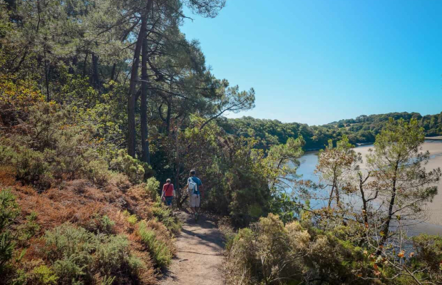 Sentier côtier de randonnée le long de la Laïta, à Guidel (Morbihan) - ©Emmanuel Lemée - LBST