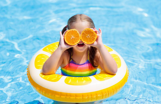 Bonheur dans la piscine