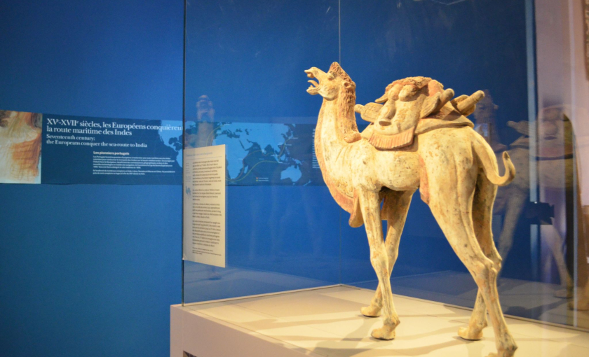 Statue de chameau au Musée de la Compagnie des Indes, à la Citadelle de Port-Louis (Morbihan)
