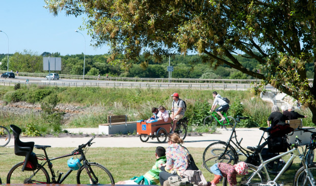 Balade à vélo, famille, Lorient, Bretagne