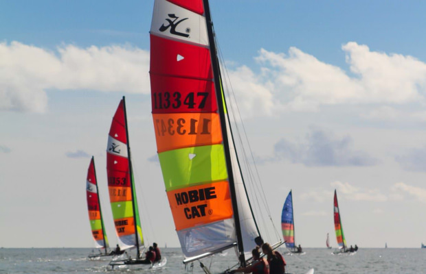 Sortie en mer de bateau à voile, Larmor Plage